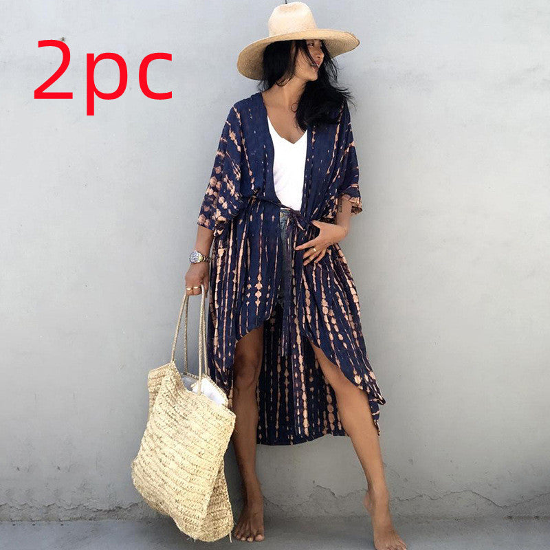 Robe de plage en polyester pour femme