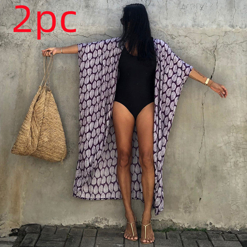 Robe de plage en polyester pour femme