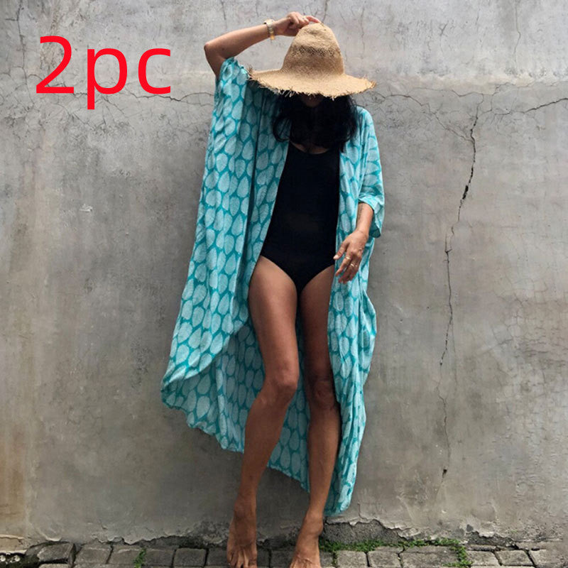 Robe de plage en polyester pour femme