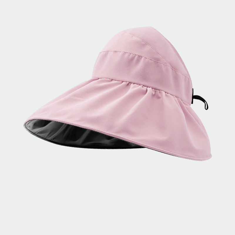 Chapeau dessus ouvert pliable pour l'été, protection UV, pare-soleil, chapeau de soleil intégral pour femmes