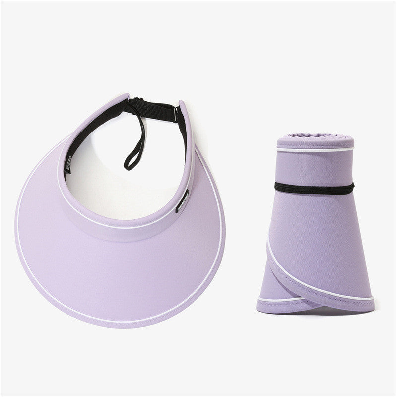 Chapeau de soleil pliable et portable pour l'été, grand chapeau de protection solaire UV à haut vide