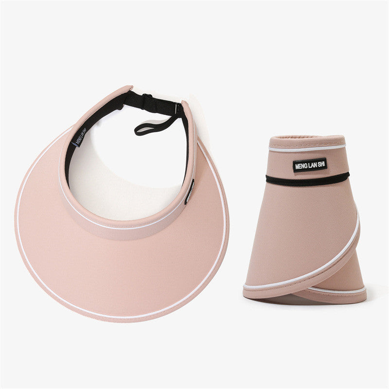 Chapeau de soleil pliable et portable pour l'été, grand chapeau de protection solaire UV à haut vide