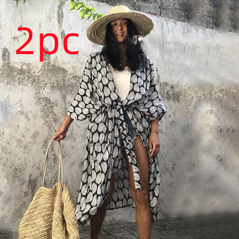 Robe de plage en polyester pour femme