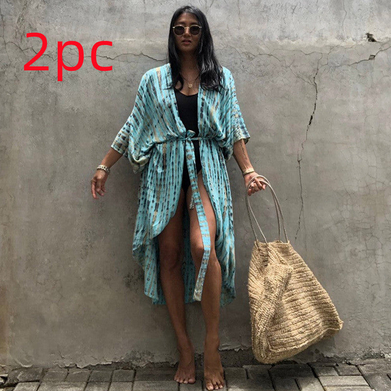 Robe de plage en polyester pour femme