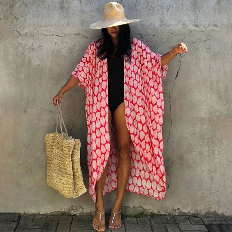 Robe de plage en polyester pour femme