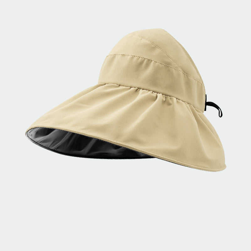 Chapeau dessus ouvert pliable pour l'été, protection UV, pare-soleil, chapeau de soleil intégral pour femmes