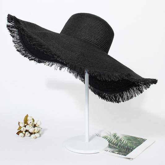 Big Brim Beach Sun Hat Women's Woven Brim Straw Hat