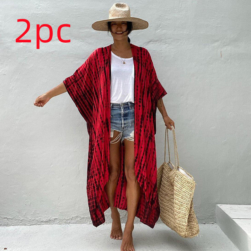 Robe de plage en polyester pour femme