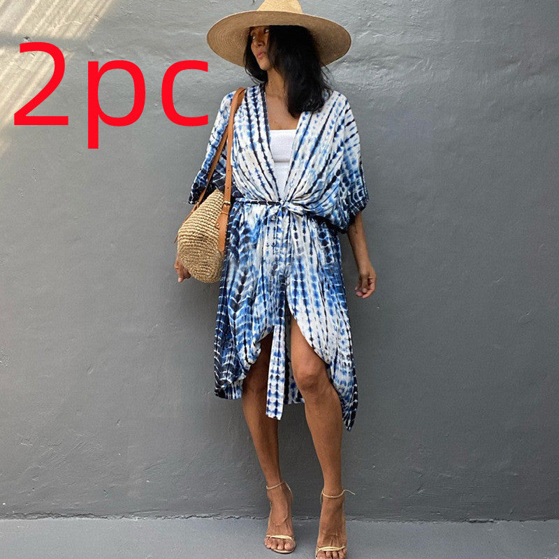 Robe de plage en polyester pour femme